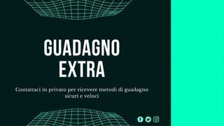 CERCHI UN GUADAGNO EXTRA !!?