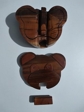 Caja osito madera