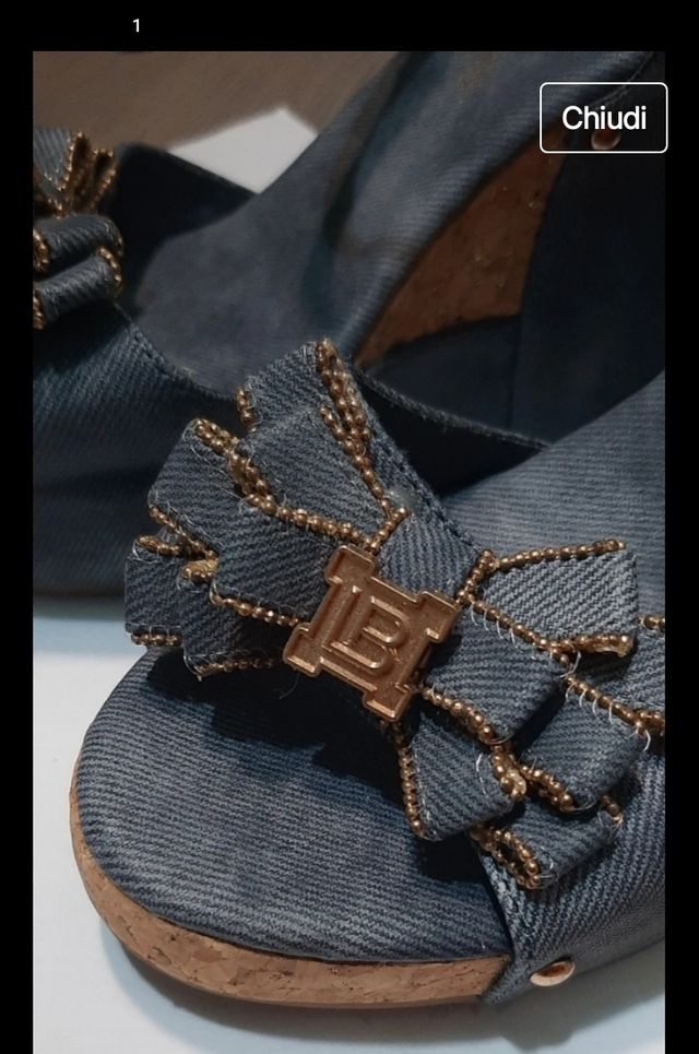 Sandali con zeppa Laura Biagiotti numero 36