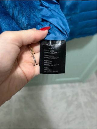 Cappottino double-dace in pelliccia e piuma