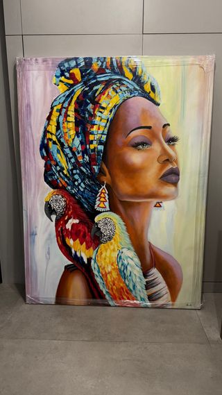 Tela pintada a mão 1,60m X 1,20m