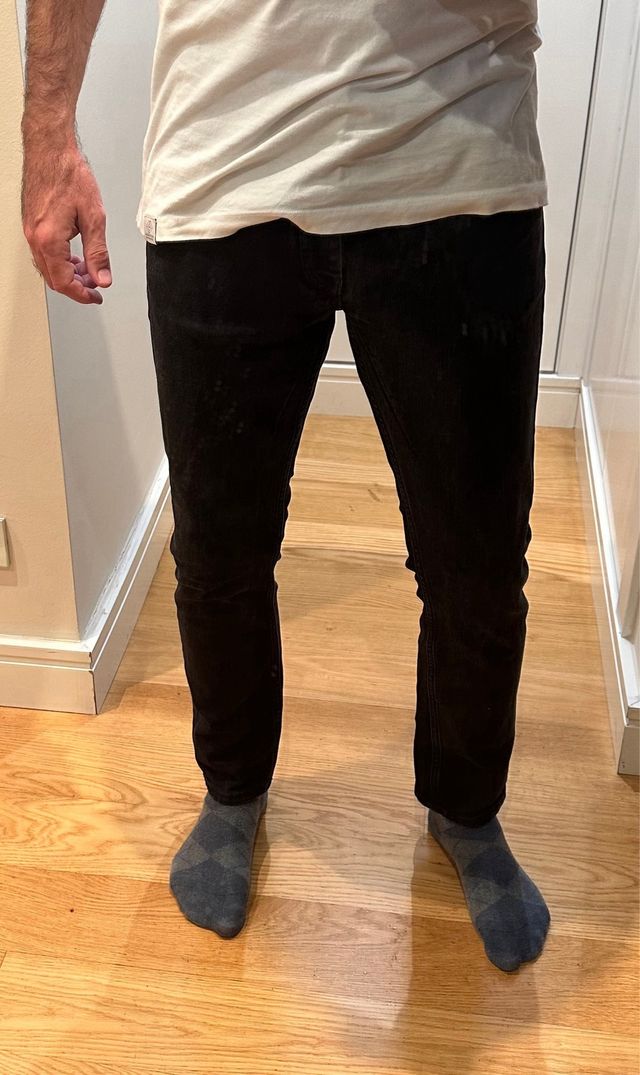 Pantlones vaquero negro hombre