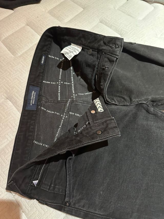 Pantlones vaquero negro hombre