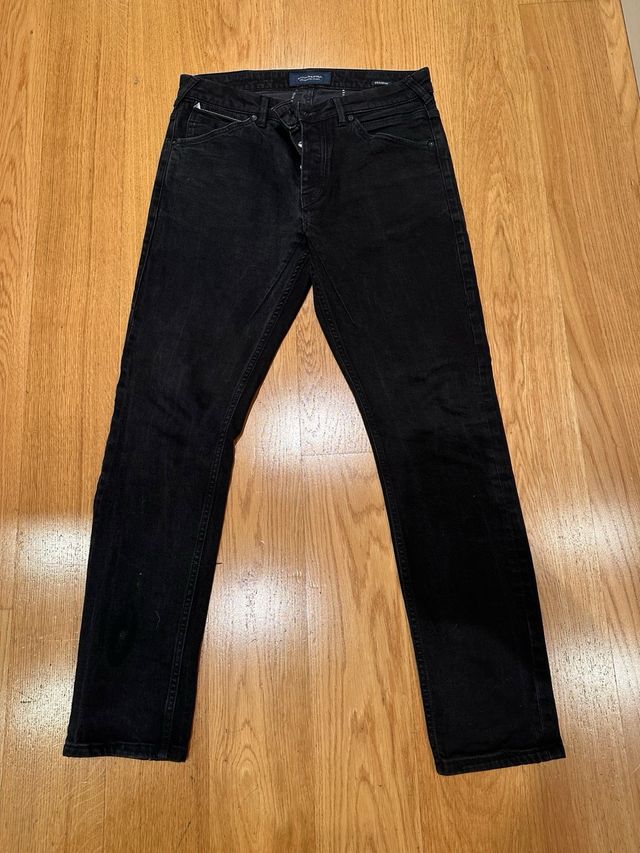 Pantlones vaquero negro hombre