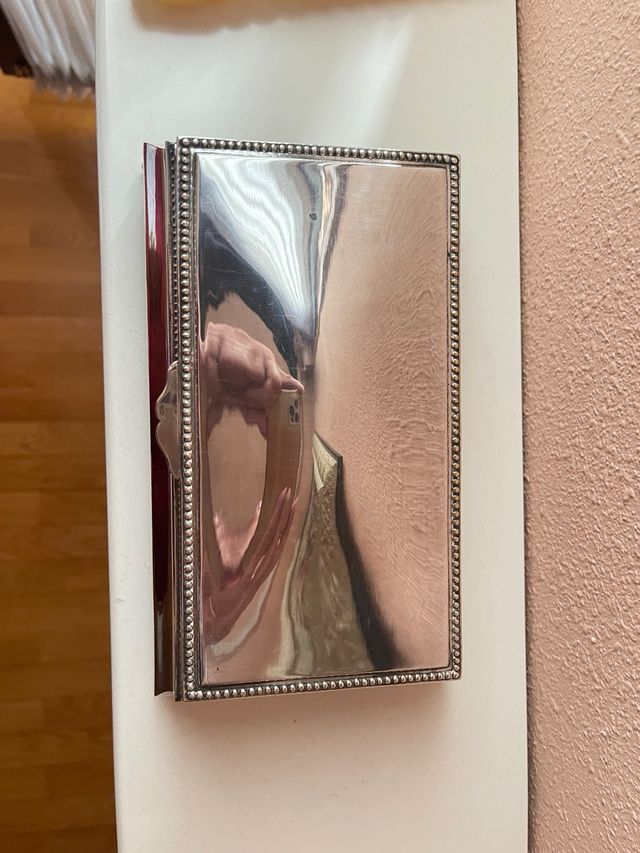 Juego de tocador antiguo de alpaca