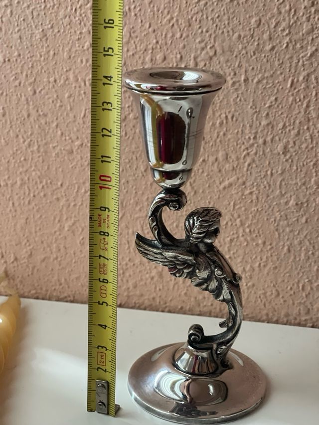 Juego de tocador antiguo de alpaca