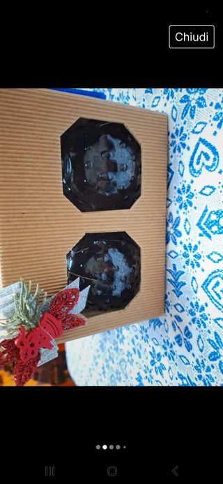 Portacandele in vetro confezione regalo