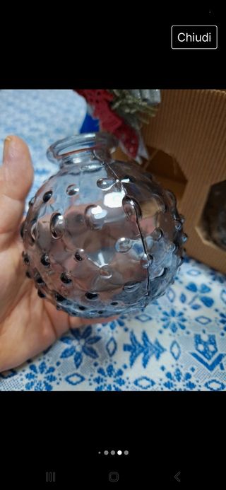 Portacandele in vetro confezione regalo