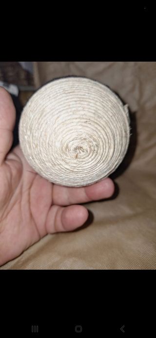 Palle natalizia in corda e stoffa