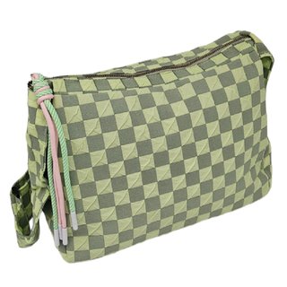 Bolso Bandolera para Mujer Diseño a Cuadros Verde