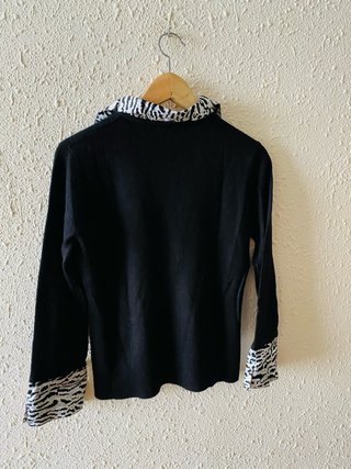 Jonquet jersey negro print cebra talla L