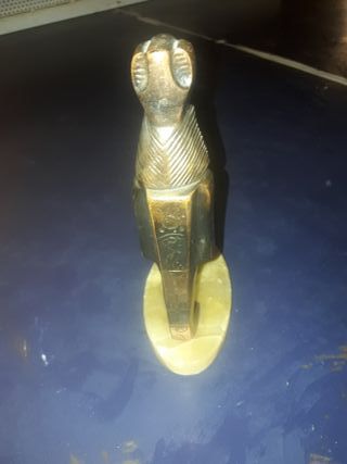 Estatua egipcia faraón Ramsés de cobre antigua