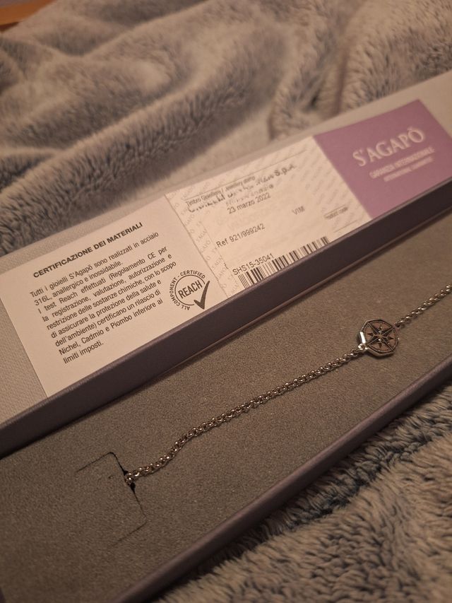 bracciale s'agapõ nuovo acciaio