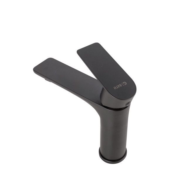 Grifo Lavabo Negro, Agua Caliente-Fría Caño Bajo