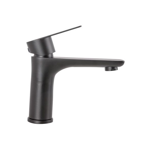 Grifo Lavabo Negro, Agua Caliente-Fría Caño Bajo