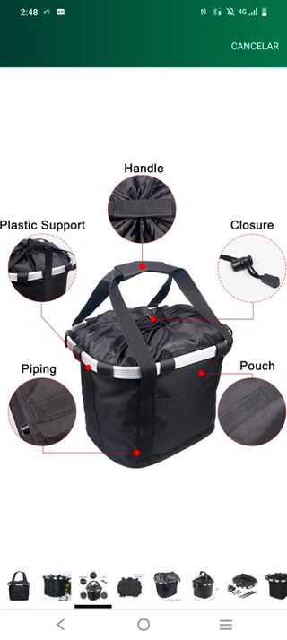 cesta de bicicleta frontal,    nueva