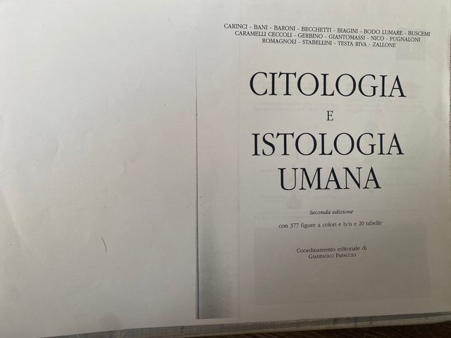 Citologia e istologia umana