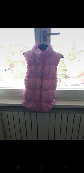 Piumino smanicato bambina 7/8 anni