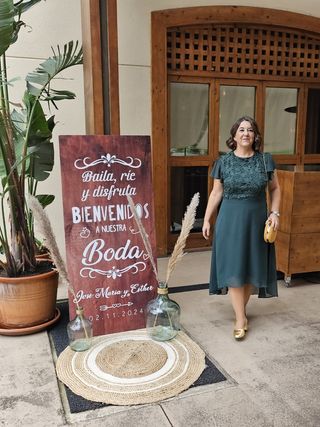Vestido verde gasa, boda, evento, fiesta