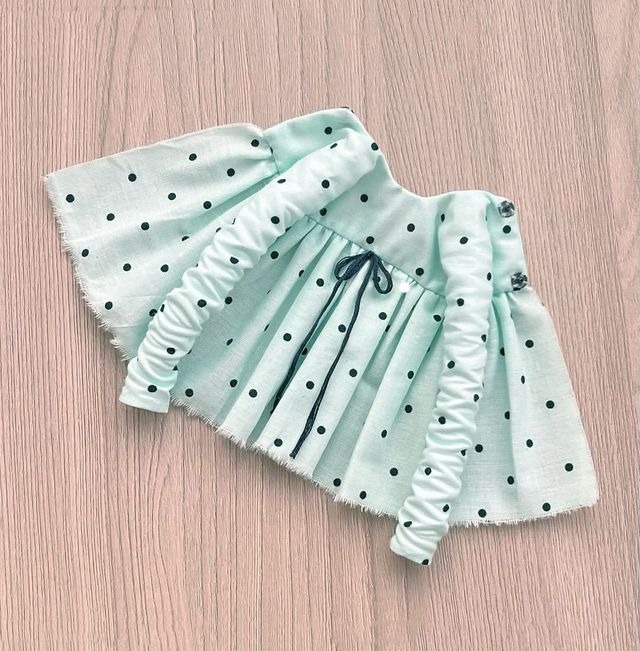 abito menta pallido blythe doll in cotone 