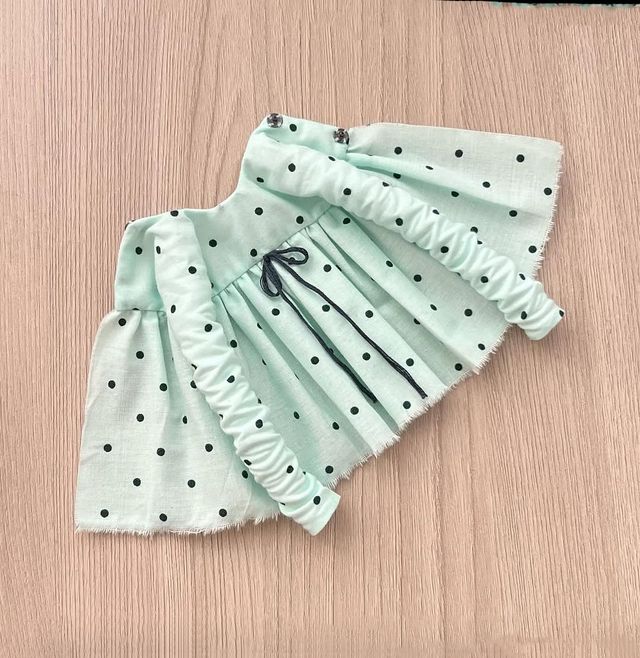 abito menta pallido blythe doll in cotone 