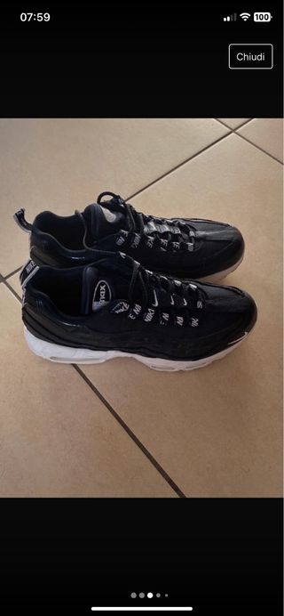 scarpe nike airmax 95 bianche e nere 40,5