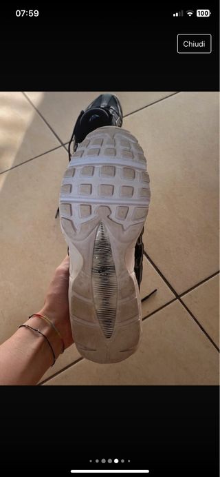 scarpe nike airmax 95 bianche e nere 40,5