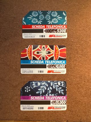 Schede telefoniche tripletta uova