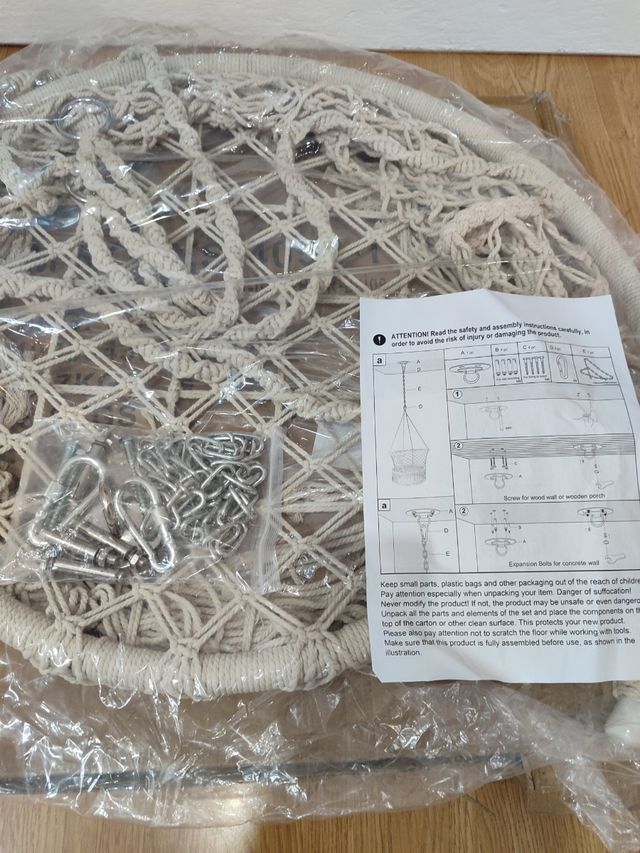 🆕 Hamaca Colgante Beige