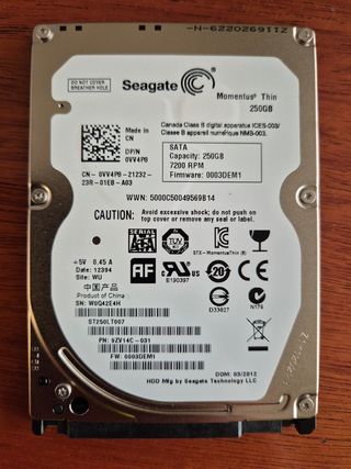 Disco Duro SATA 250GB 7200RPM
