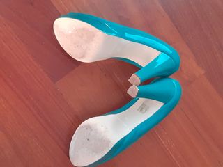 Scarpe open toe in vernice