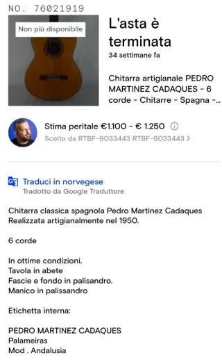 chitarra classica liuteria spagnola 1950