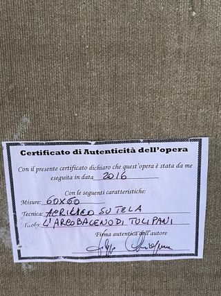 Dipinto “L’arcobaleno dei tulipani”