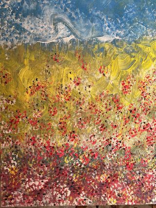 Dipinto “L’arcobaleno dei tulipani”