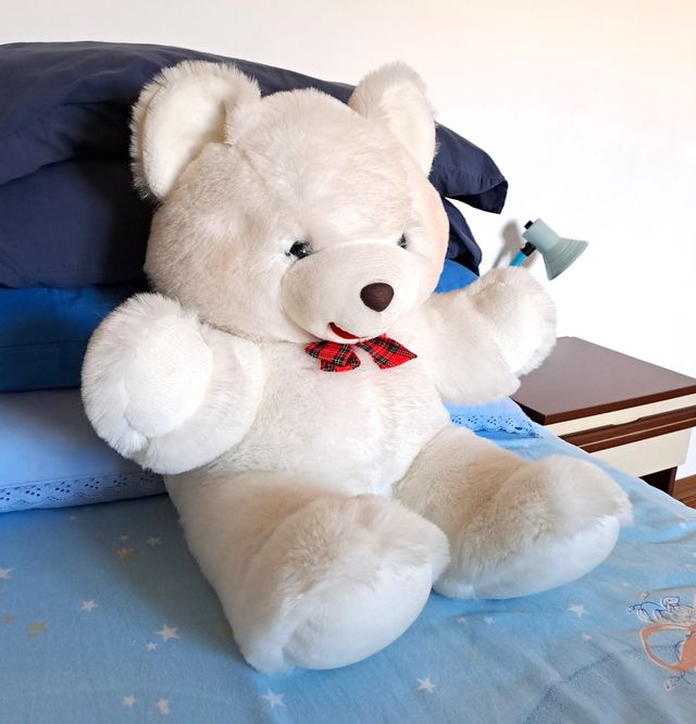 Orso Peluche Bianco, Orsacchiotto Orsetto 50cm