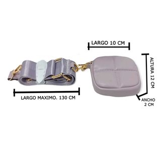Bolso Bandolera Mujer Acolchado con Monedero Lila