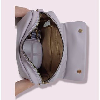 Bolso Bandolera Mujer Acolchado con Monedero Lila