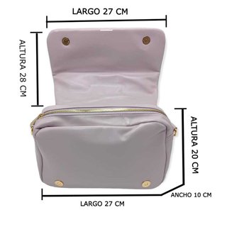 Bolso Bandolera Mujer Acolchado con Monedero Lila