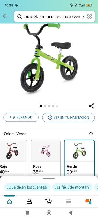 Bicicleta sin pedales