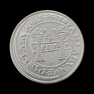 Moneda 4 reales Sin fecha Juana y Ca