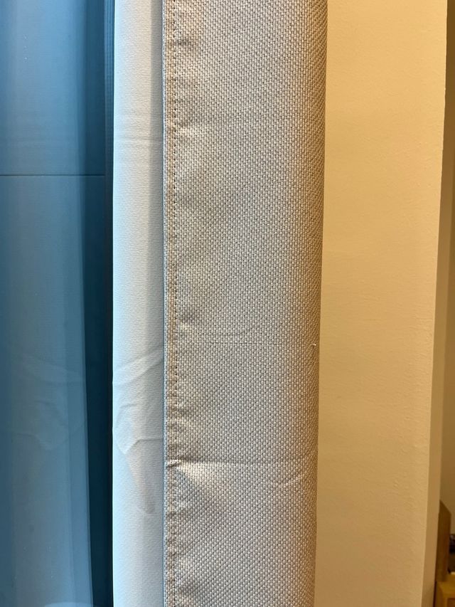 Cortina opaca color crema