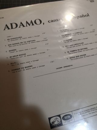 Adamo vinilo