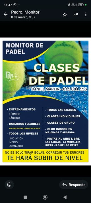 Clases de padel indoor en Arganda del rey