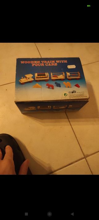 Trenino giocattolo in legno 