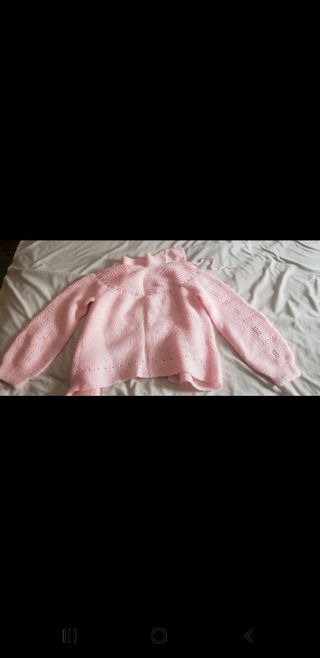 Chaqueta de lana rosa talla M-L