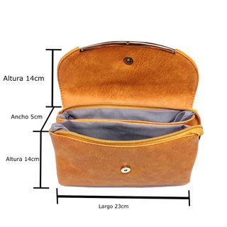 Bolso de Mano para Mujer Herraje Dorado Amarillo