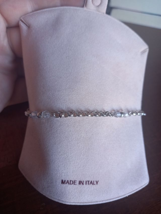 Braccialetto in argento e perline 