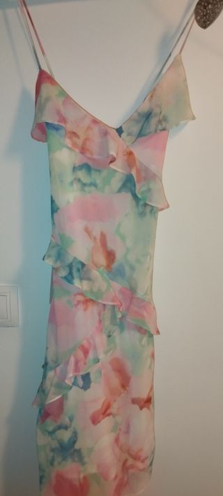 Vestido flores con etiqueta zara talla s