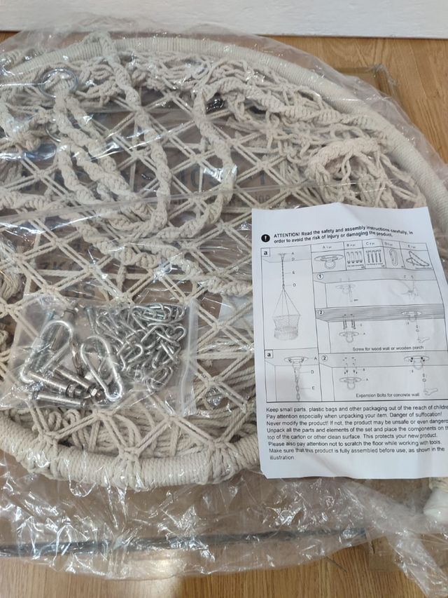 🆕 Hamaca Colgante Beige