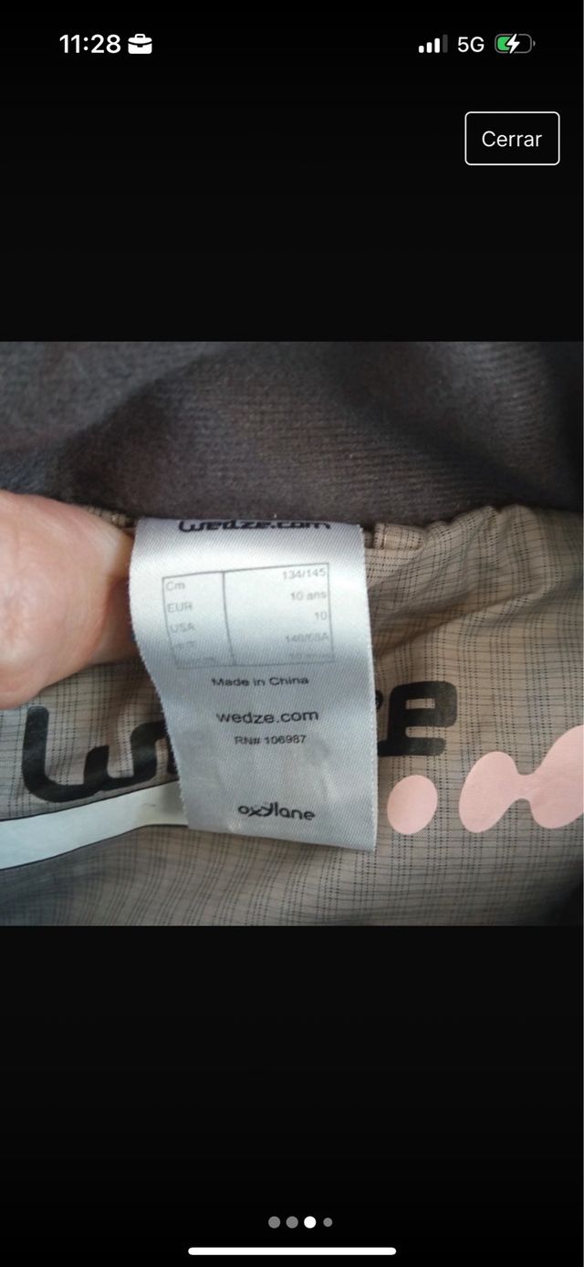 Chaqueta nieve, decathlon. Talla 10